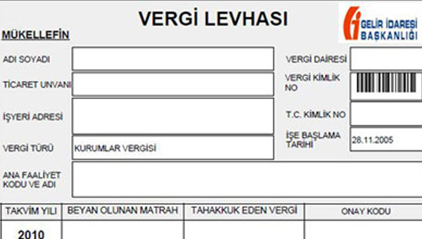 Vergi Levhası Nereden ve nasıl Alınır?